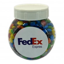 PLASTIC JAR FILLED WITH M&Ms 145G